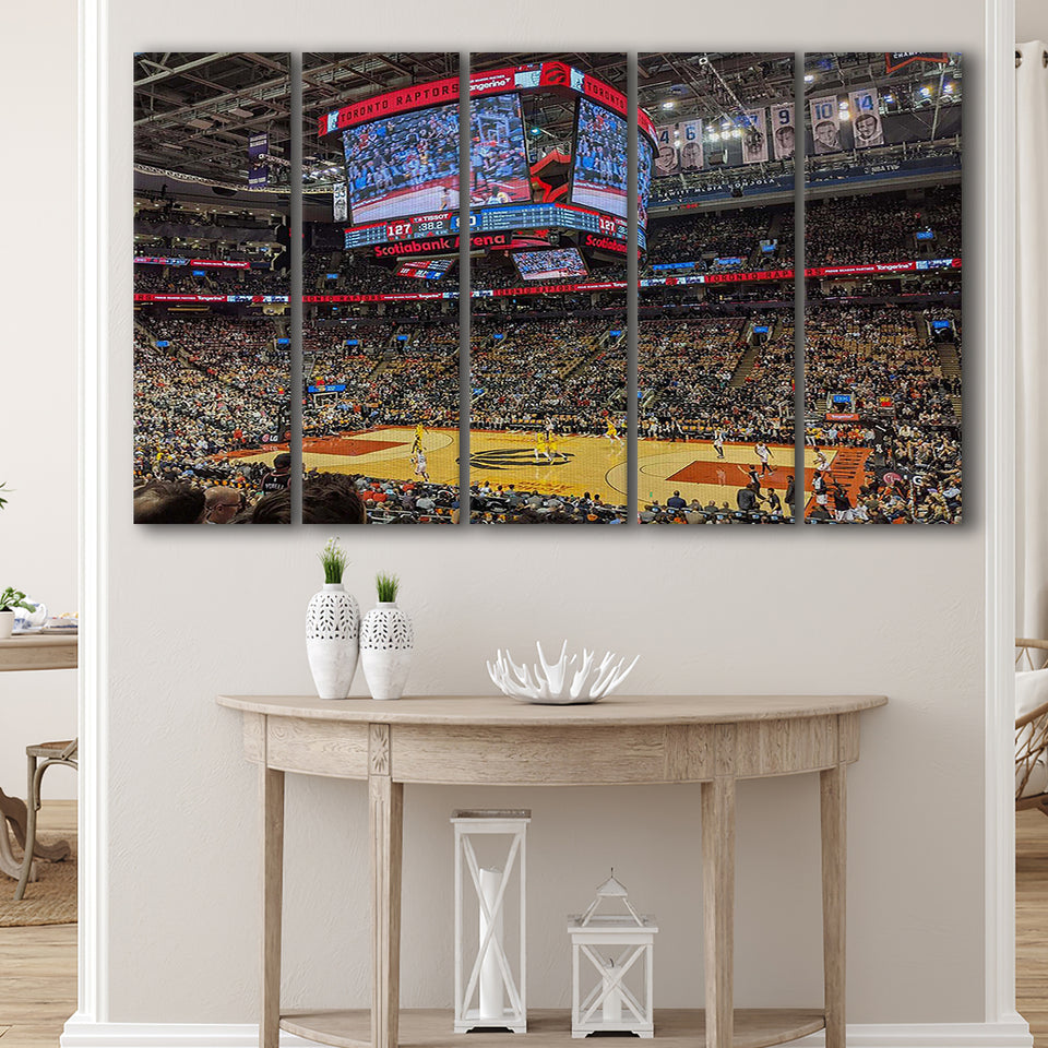 Scotiabank Arena Raptors, Stadium Canvas, Sport Art, Gift for him, Multi Panels B, Canvas Prints Wall Art Decor