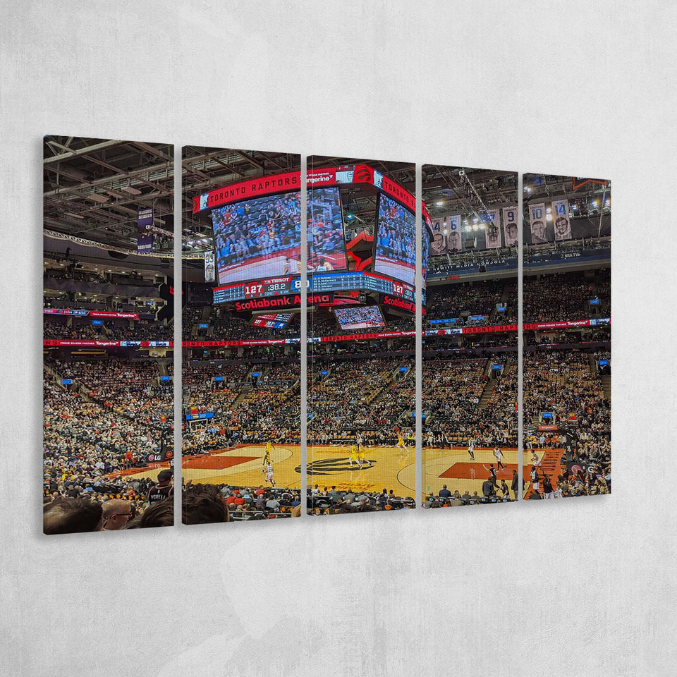 Scotiabank Arena Raptors, Stadium Canvas, Sport Art, Gift for him, Multi Panels B, Canvas Prints Wall Art Decor