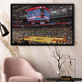 Scotiabank Arena Raptors, Stadium Canvas, Sport Art, Gift for him, Framed Canvas Prints Wall Art Decor, Framed Picture