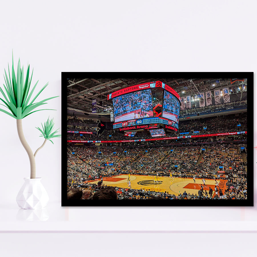 Scotiabank Arena Raptors, Stadium Canvas, Sport Art, Gift for him, Framed Art Prints Wall Art Decor, Framed Picture
