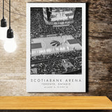 Scotiabank Arena Toronto Raptors Basketball Lovers Black And White Art Coordinates Print Canvas Prints Wall Art Home Decor