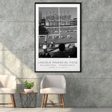 Scotiabank Arena Toronto Raptors Basketball Lovers Black And White Framed Canvas Prints Wall Art Home Decor, Floating Frame