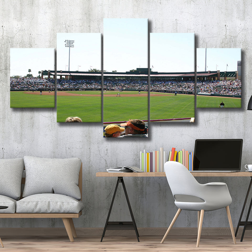 Scottsdale Scorpions Wall Art Scottsdale Stadium Canvas Prints Baseball,Multi Panels,Sport Stadium Art Prints, Fan Gift