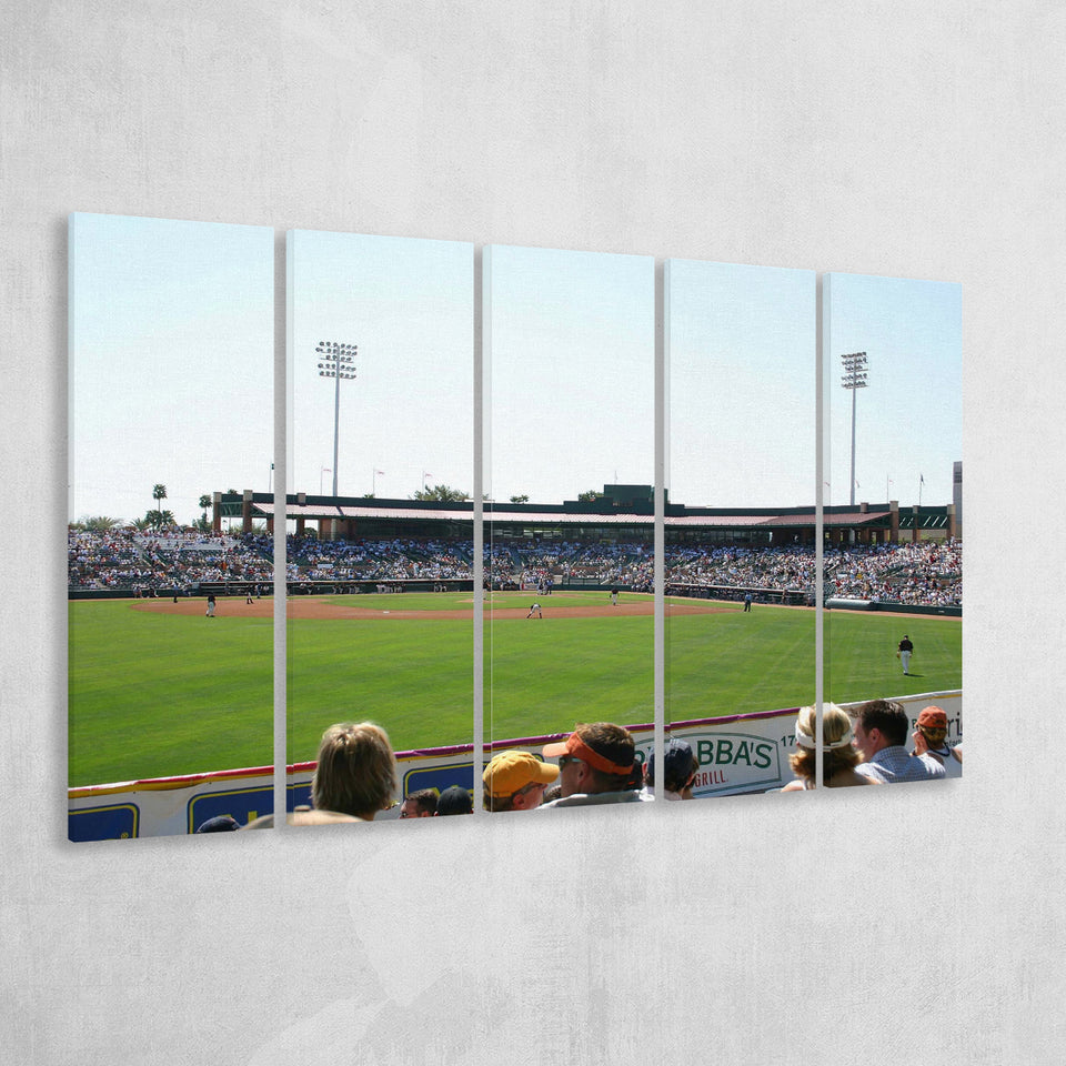Scottsdale Scorpions Wall Art Scottsdale Stadium Canvas Prints Baseball,Multi Panels B,Sport Stadium Art Prints, Fan Gift