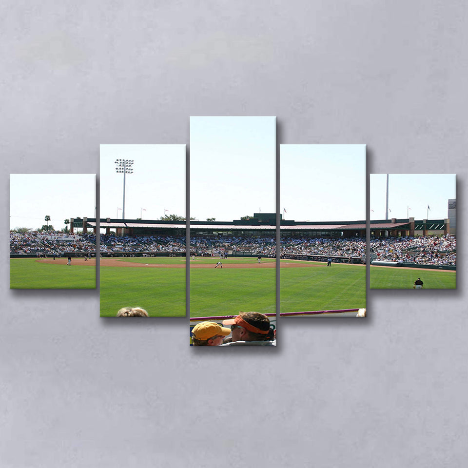 Scottsdale Scorpions Wall Art Scottsdale Stadium Canvas Prints Baseball,Multi Panels,Sport Stadium Art Prints, Fan Gift