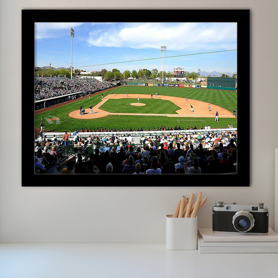 Scottsdale Stadium, Stadium Canvas, Sport Art, Gift for him, Framed Art Prints Wall Art Decor, Framed Picture