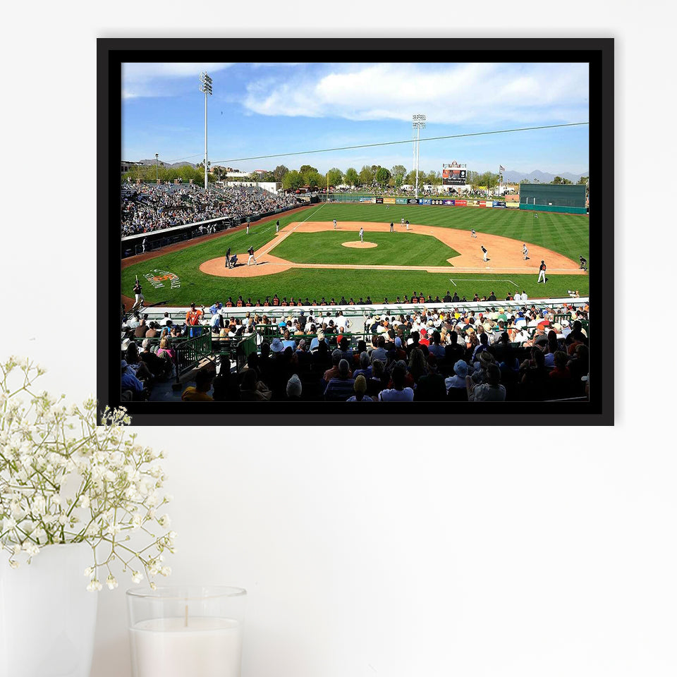 Scottsdale Stadium, Stadium Canvas, Sport Art, Gift for him, Framed Canvas Prints Wall Art Decor, Framed Picture