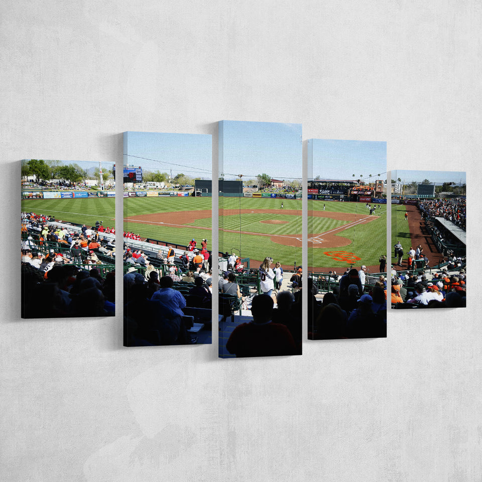 Scottsdale Stadium in Scottsdale, Stadium Canvas, Sport Art, Large Canvas, Multi Panels, Canvas Prints Wall Art Decor
