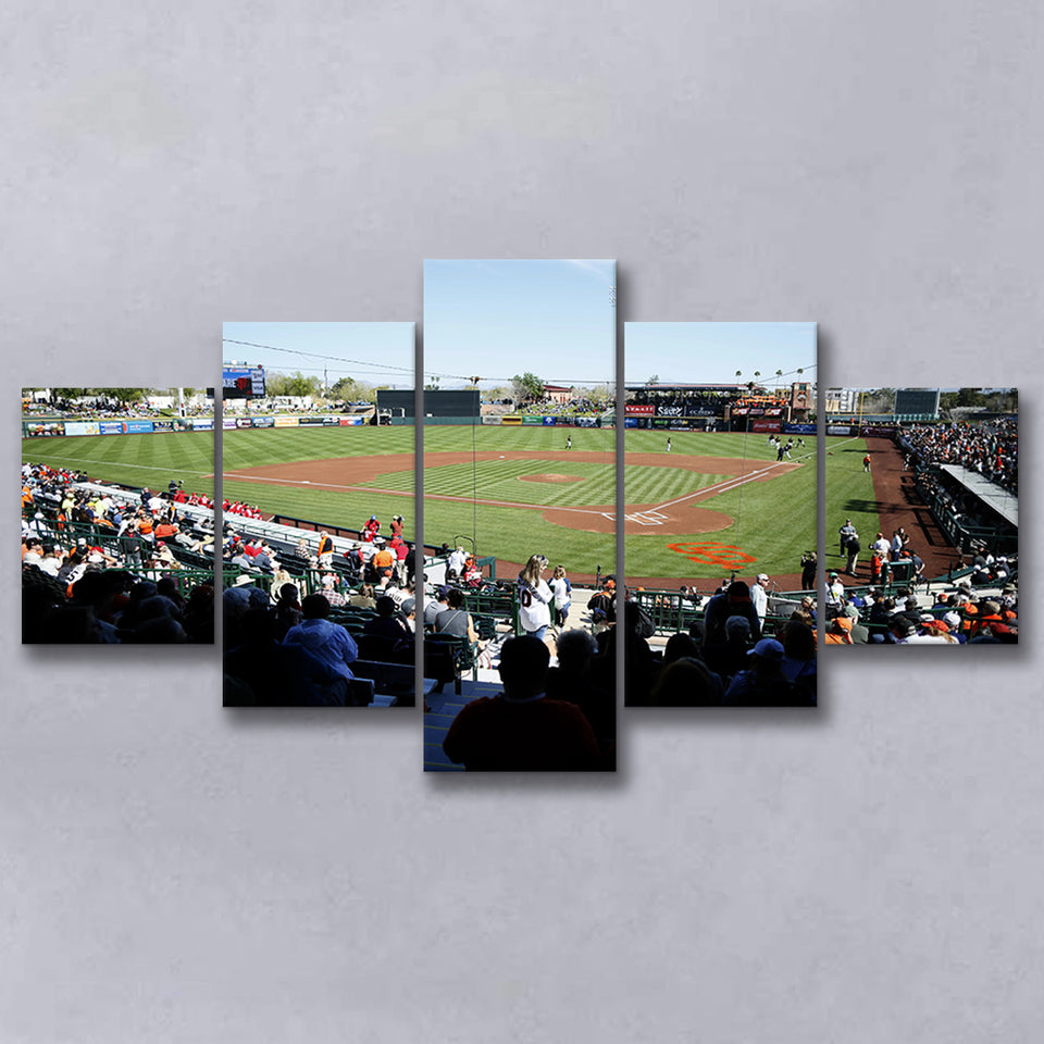 Scottsdale Stadium in Scottsdale, Stadium Canvas, Sport Art, Large Canvas, Multi Panels, Canvas Prints Wall Art Decor