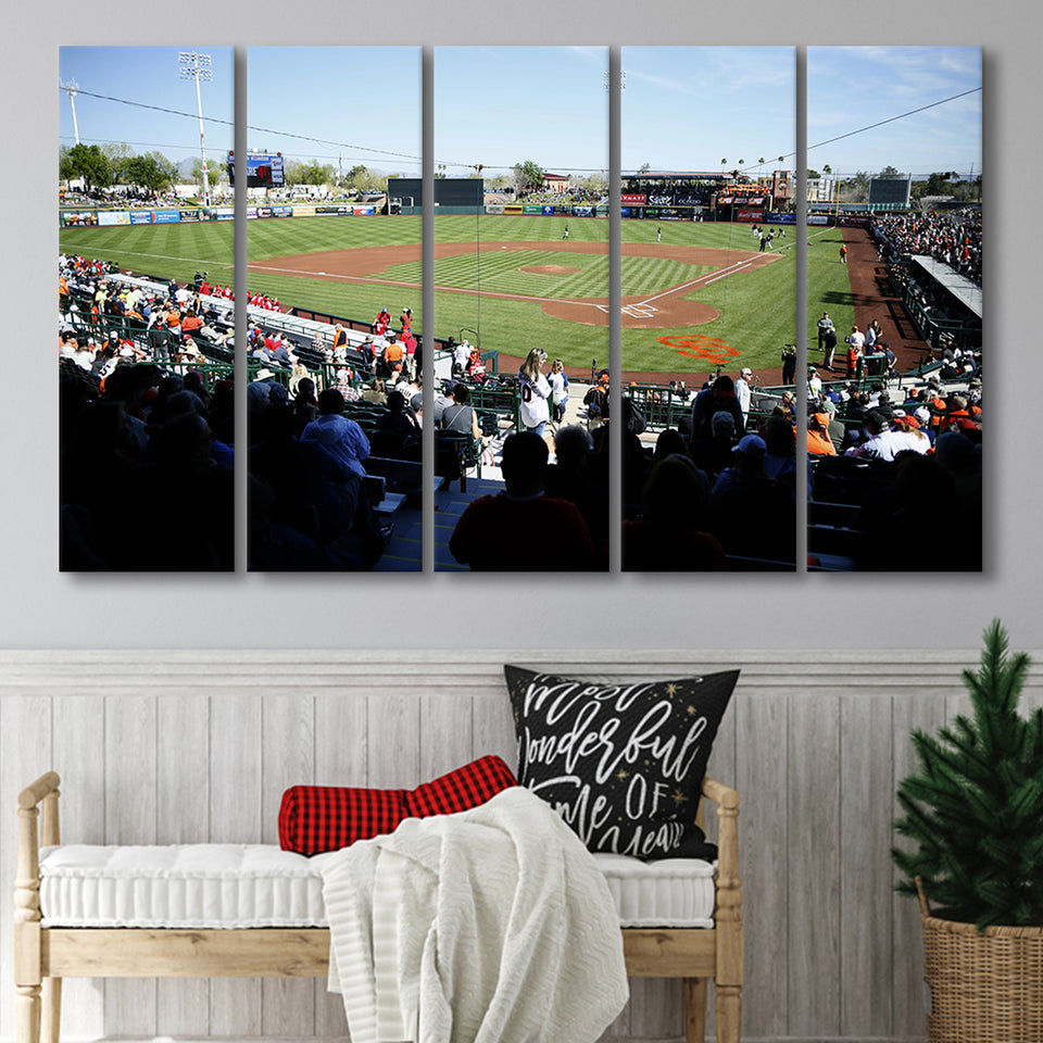 Scottsdale Stadium in Scottsdale, Stadium Canvas, Sport Art, Gift for him, Multi Panels B, Canvas Prints Wall Art Decor
