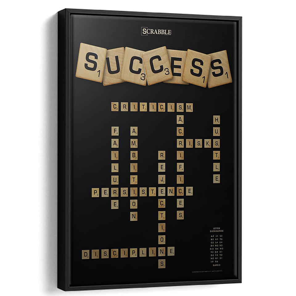 Scrabble definitions success - Motivation Canvas, Canvas Wall Art, Framed Canvas, Canvas Art