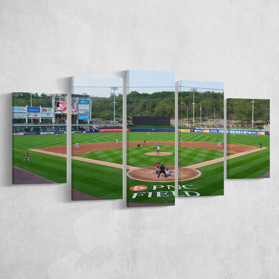 Scranton Wilkes Stadium Canvas Prints Barre RailRiders Wall Art PNC,Multi Panels,Sport Stadium Art Prints, Fan Gift