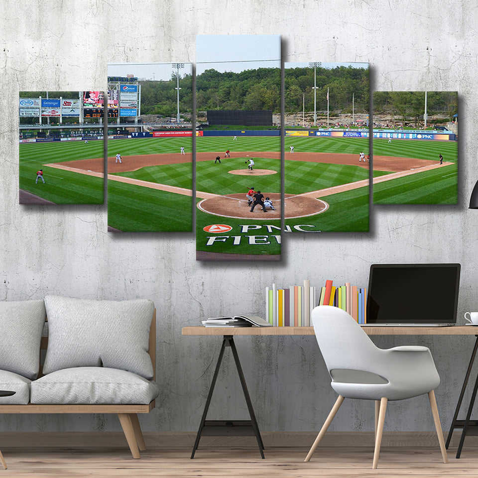 Scranton Wilkes Stadium Canvas Prints Barre RailRiders Wall Art PNC,Multi Panels,Sport Stadium Art Prints, Fan Gift