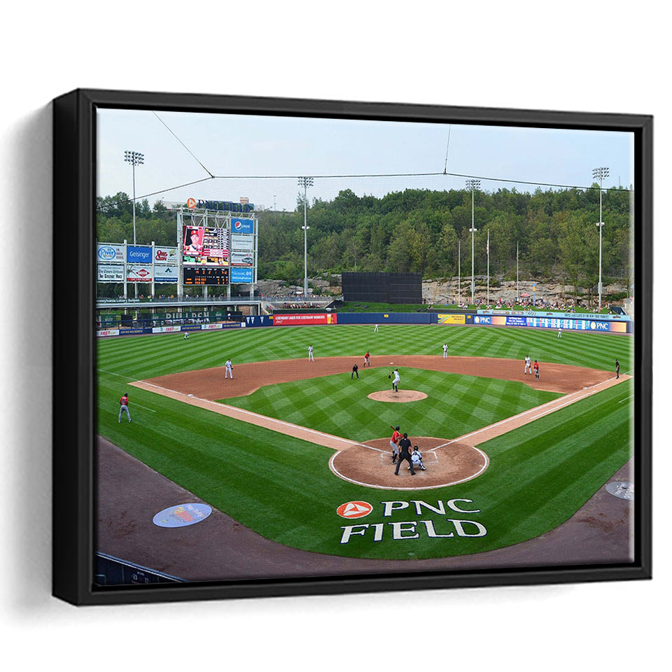 Scranton Wilkes Stadium Framed Canvas Prints Barre RailRiders Wall Art PNC,Sport Stadium Art Prints, Fan Gift