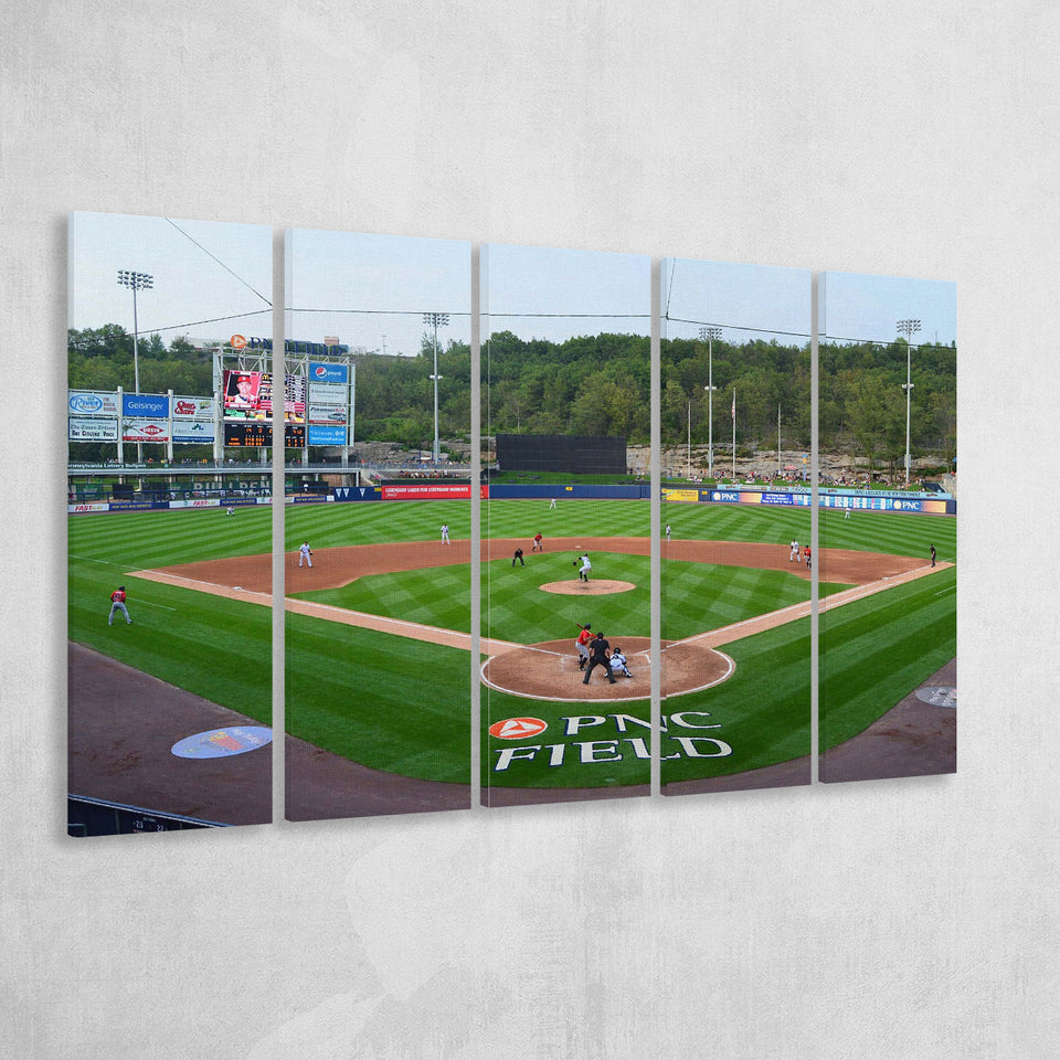 Scranton Wilkes Stadium Canvas Prints Barre RailRiders Wall Art PNC,Multi Panels B,Sport Stadium Art Prints, Fan Gift