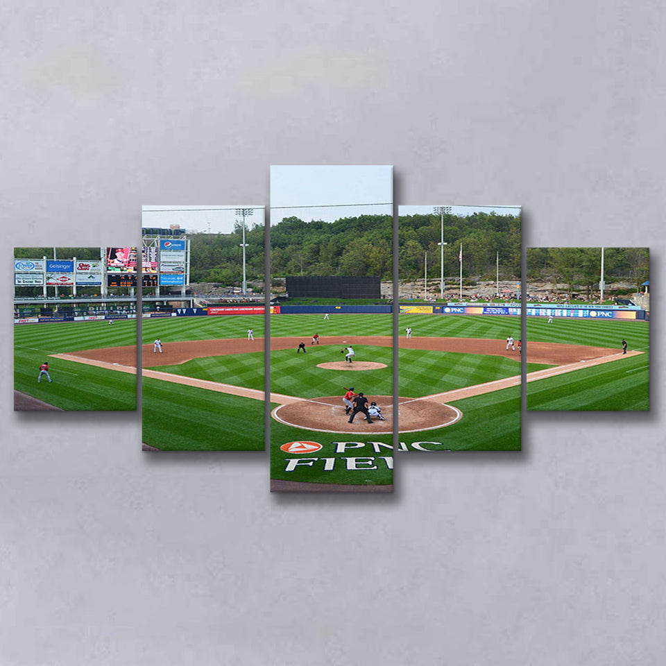 Scranton Wilkes Stadium Canvas Prints Barre RailRiders Wall Art PNC,Multi Panels,Sport Stadium Art Prints, Fan Gift