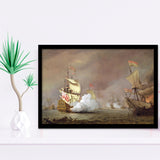 Sea Battle Of The Anglo Dutch Wars C 1700 Framed Art Prints Wall Decor - Painting Art, Framed Picture, Home Decor, For Sale