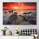 Sea Coast Sunset Canvas Prints Wall Art Decor - Painting Canvas, Art Print, Home Decor, Ready to Hang