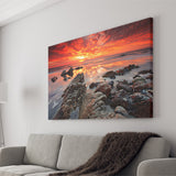 Sea Coast Sunset Canvas Prints Wall Art Decor - Painting Canvas, Art Print, Home Decor, Ready to Hang