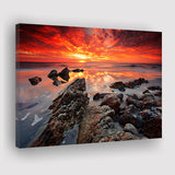 Sea Coast Sunset Canvas Prints Wall Art Decor - Painting Canvas, Art Print, Home Decor, Ready to Hang