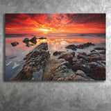 Sea Coast Sunset Canvas Prints Wall Art Decor - Painting Canvas, Art Print, Home Decor, Ready to Hang