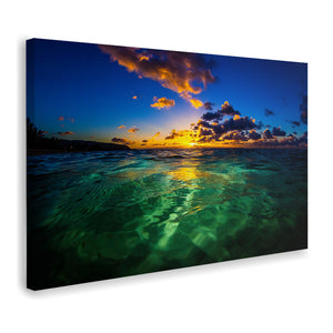 Sea Green Hawaiian Ocean Canvas Wall Art - Canvas Prints, Painting Canvas, Painting Print, Print for Sale