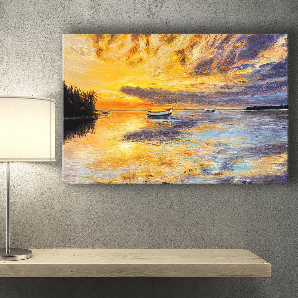 Sea Sunset Oil Painting Prints Canvas Prints Wall Art Home Decor