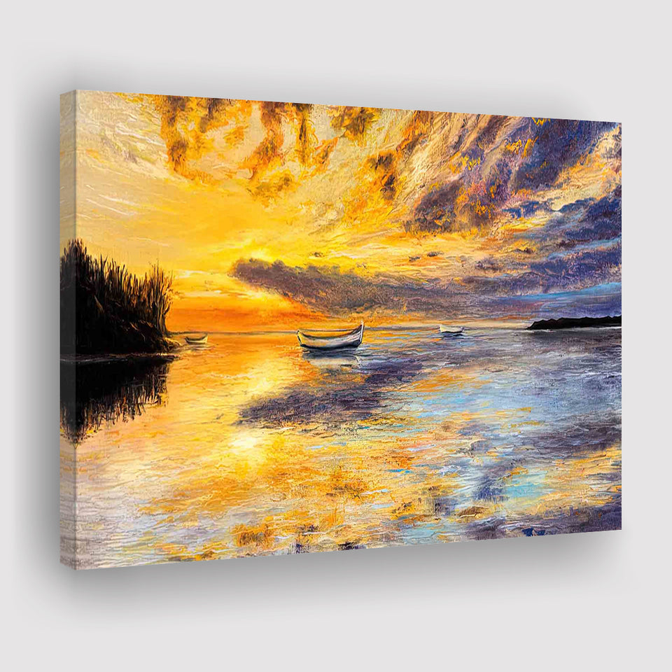 Sea Sunset Oil Painting Prints Canvas Prints Wall Art Home Decor