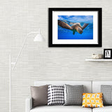 Sea Turtle Underwater-Canvas art,Art print,Frame art