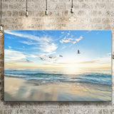 Seagulls On Beach Canvas Prints Wall Art - Painting Canvas, Art Prints, Wall Decor, Home Decor, Prints for Sale