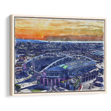 Seahawks Football Stadium Lumen Field Watercolor, Sport Art Prints Fan Gift, Framed Canvas Prints Wall Art Decor