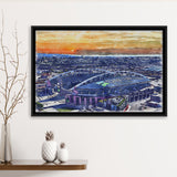 Seahawks Football Stadium Lumen Field Watercolor, Sport Art Prints Fan Gift, Framed Canvas Prints Wall Art Decor