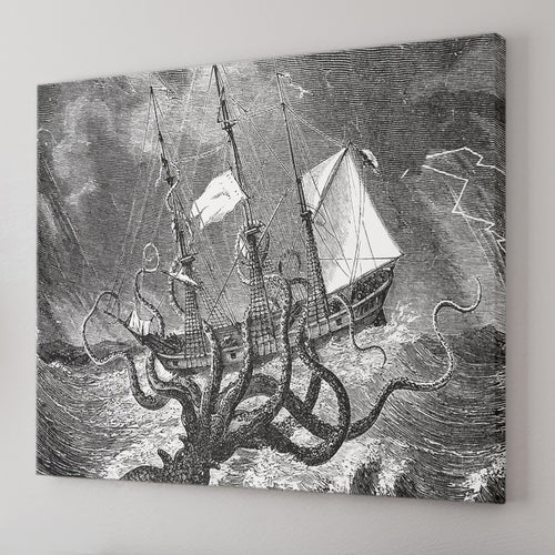 Seamonsters The Kraken Canvas Wall Art - Canvas Prints, Prints For Sale, Painting Canvas,Canvas On Sale