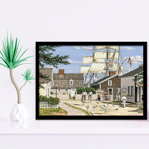 Seaport Wheelman Framed Art Prints Wall Decor - Painting Art, Framed Picture, Home Decor, For Sale