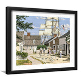 Seaport Wheelman Wall Art Print - Framed Art, Framed Prints, Painting Print