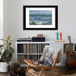 Seascape At Saintes-Maries-De-La-Mer By Vincent Van Gogh-Canvas art,Art Print,Frame art,Plexiglass cover