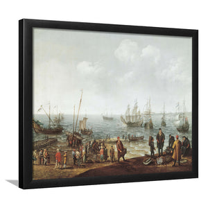 Seascape By Adam Villaerts Framed Art Prints Wall Decor - Painting Art, Framed Picture, Home Decor, For Sale