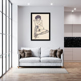 Seated Nude By Egon Schiele-Art Print,Frame Art,Plexiglass Cover