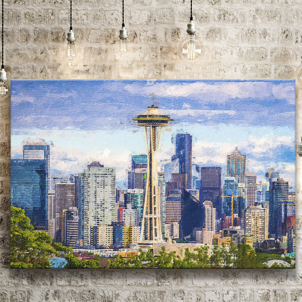Seattle Downtown Canvas Prints Wall Art Decor - Paiting Canvas, Art Prints, Wall Decor, For Sale