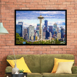 Seattle Downtown Framed Art Prints Wall Decor - Painting Prints, Framed Picture, Home Decor