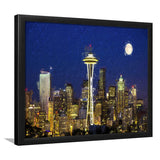 Seattle Downtown 2 Framed Art Prints Wall Decor - Painting Prints, Framed Picture, Home Decor