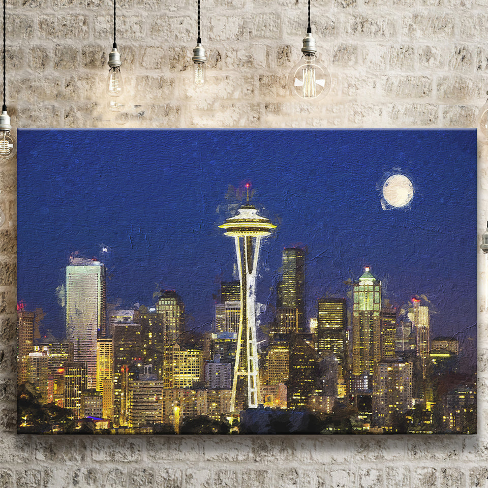 Seattle Downtown 2 Canvas Prints Wall Art Decor - Paiting Canvas, Art Prints, Wall Decor, For Sale