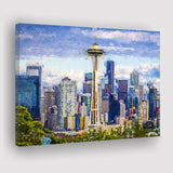 Seattle Downtown Canvas Prints Wall Art Decor - Paiting Canvas, Art Prints, Wall Decor, For Sale