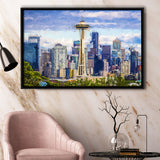 Seattle Downtown Framed Canvas Prints Wall Art Decor - Paiting Canvas, Art Prints, Floating Frame
