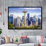 Seattle Downtown Framed Art Prints Wall Decor - Painting Prints, Framed Picture, Home Decor