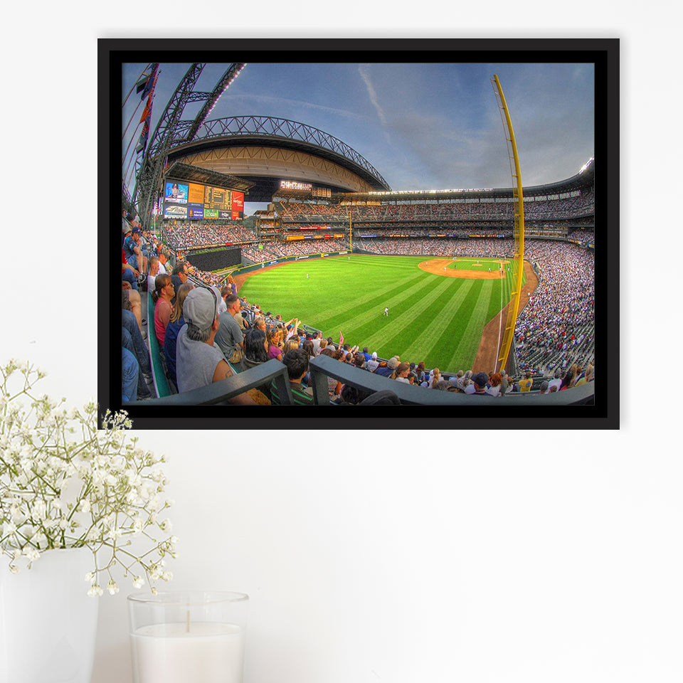 Seattle Mariners Stadium Framed Canvas Prints T Mobile Park Wall Art Safeco,Sport Stadium Art Prints, Fan Gift