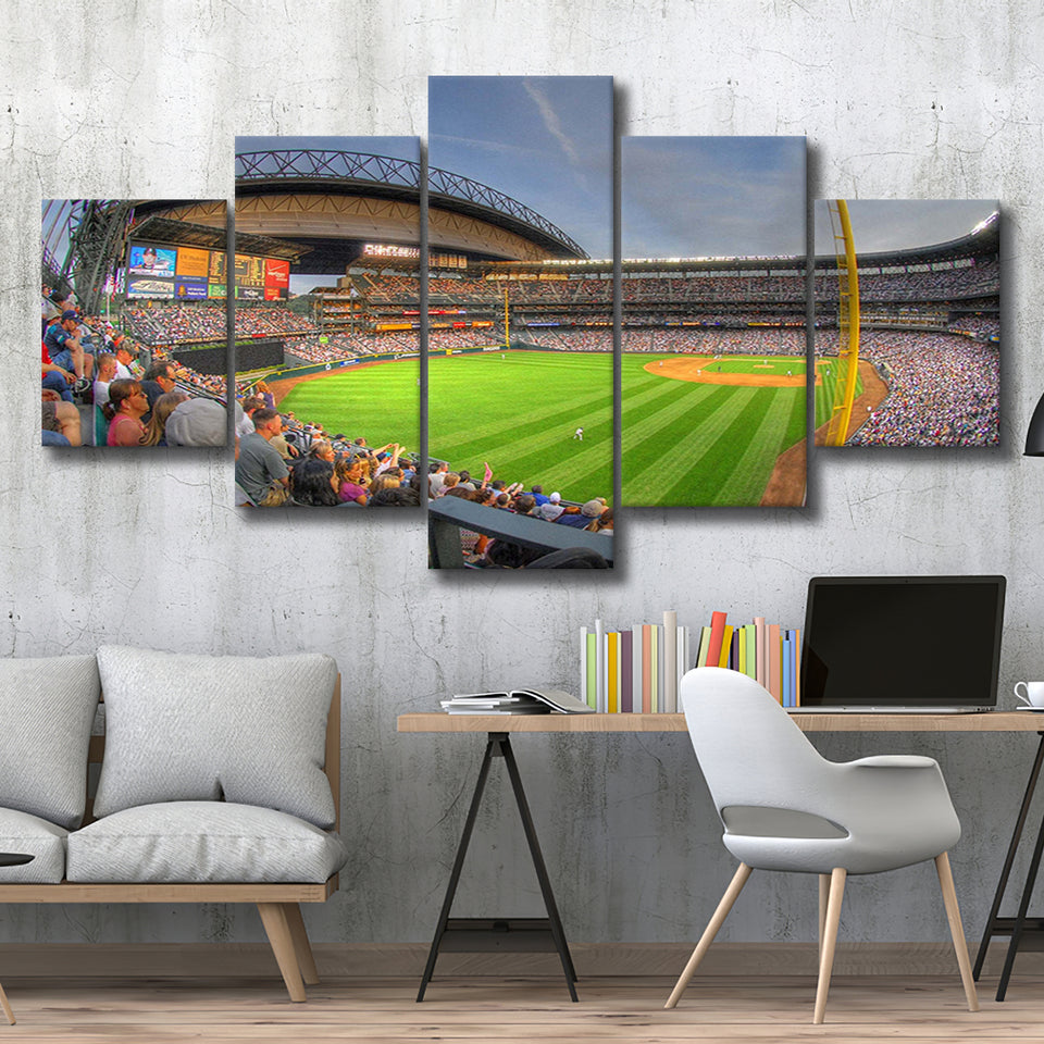 Seattle Mariners Stadium Canvas Prints T Mobile Park Wall Art Safeco,Multi Panels,Sport Stadium Art Prints, Fan Gift