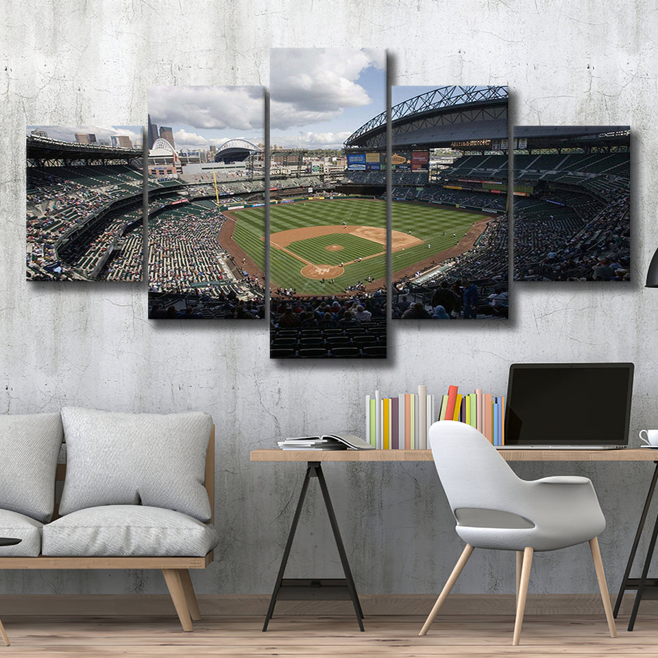 Seattle Mariners Stadium Canvas Prints T Mobile Park Wall Art Safeco,Multi Panels,Sport Stadium Art Prints, Fan Gift