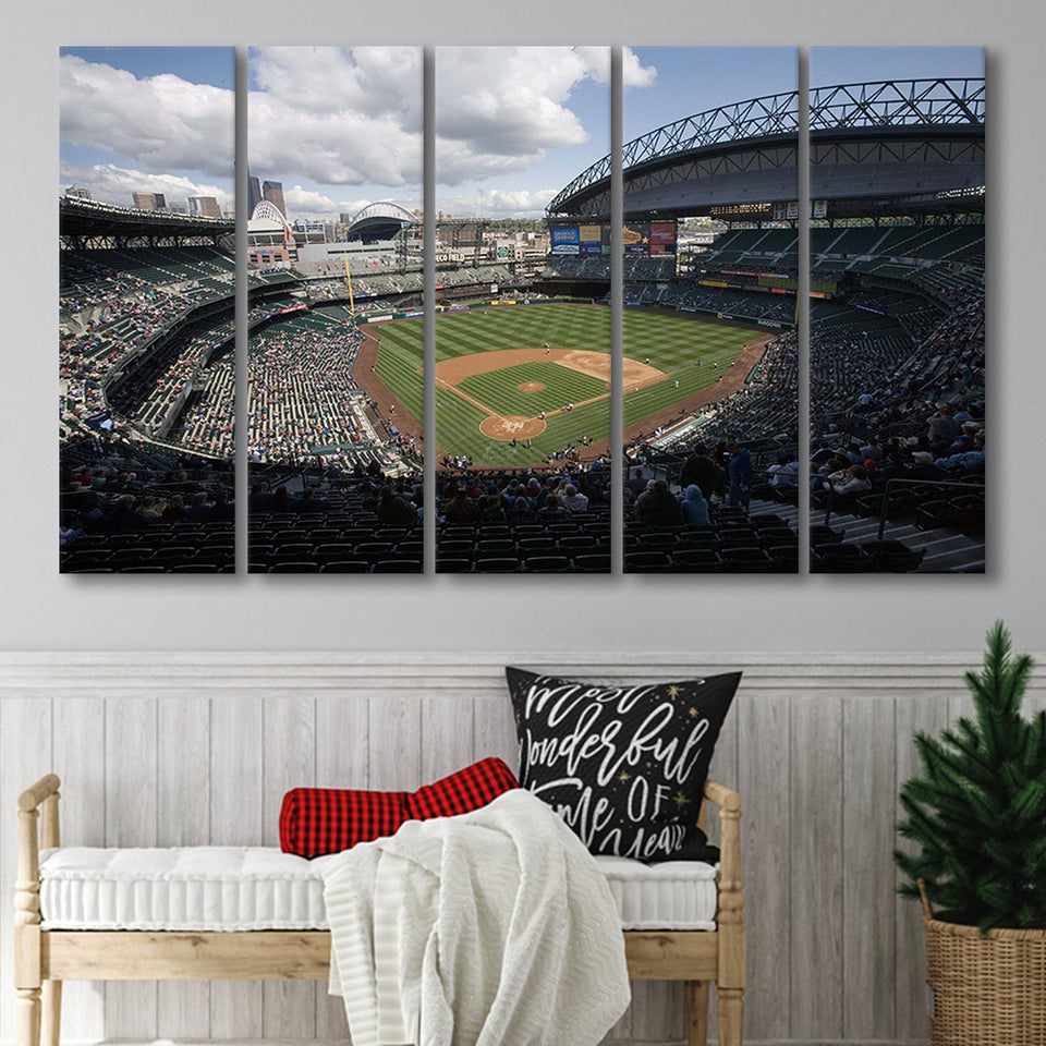 Seattle Mariners Stadium Canvas Prints T Mobile Park Wall Art Safeco,Multi Panels B,Sport Stadium Art Prints, Fan Gift