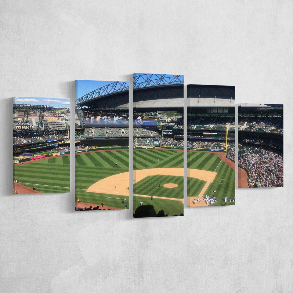 Seattle Mariners Wall Art T Mobile Park Stadium Canvas Prints Safeco,Multi Panels,Sport Stadium Art Prints, Fan Gift